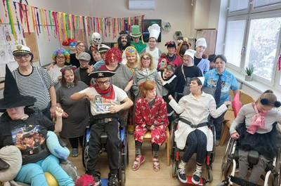 Oslava masopustního svátku v maskách