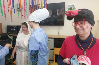 Oslava masopustního svátku v maskách