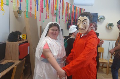 Oslava masopustního svátku v maskách